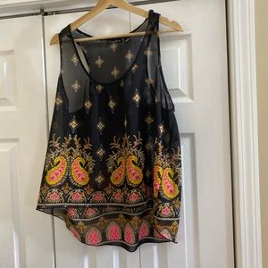 Speed Limit MPH printed sheer tank top XL